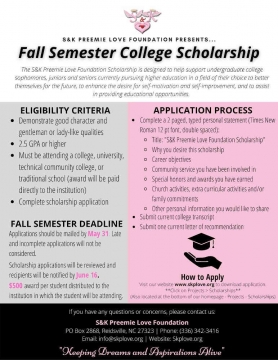 $500 College Scholarship Opportunity