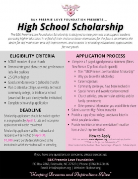 $1,000 High School Scholarship